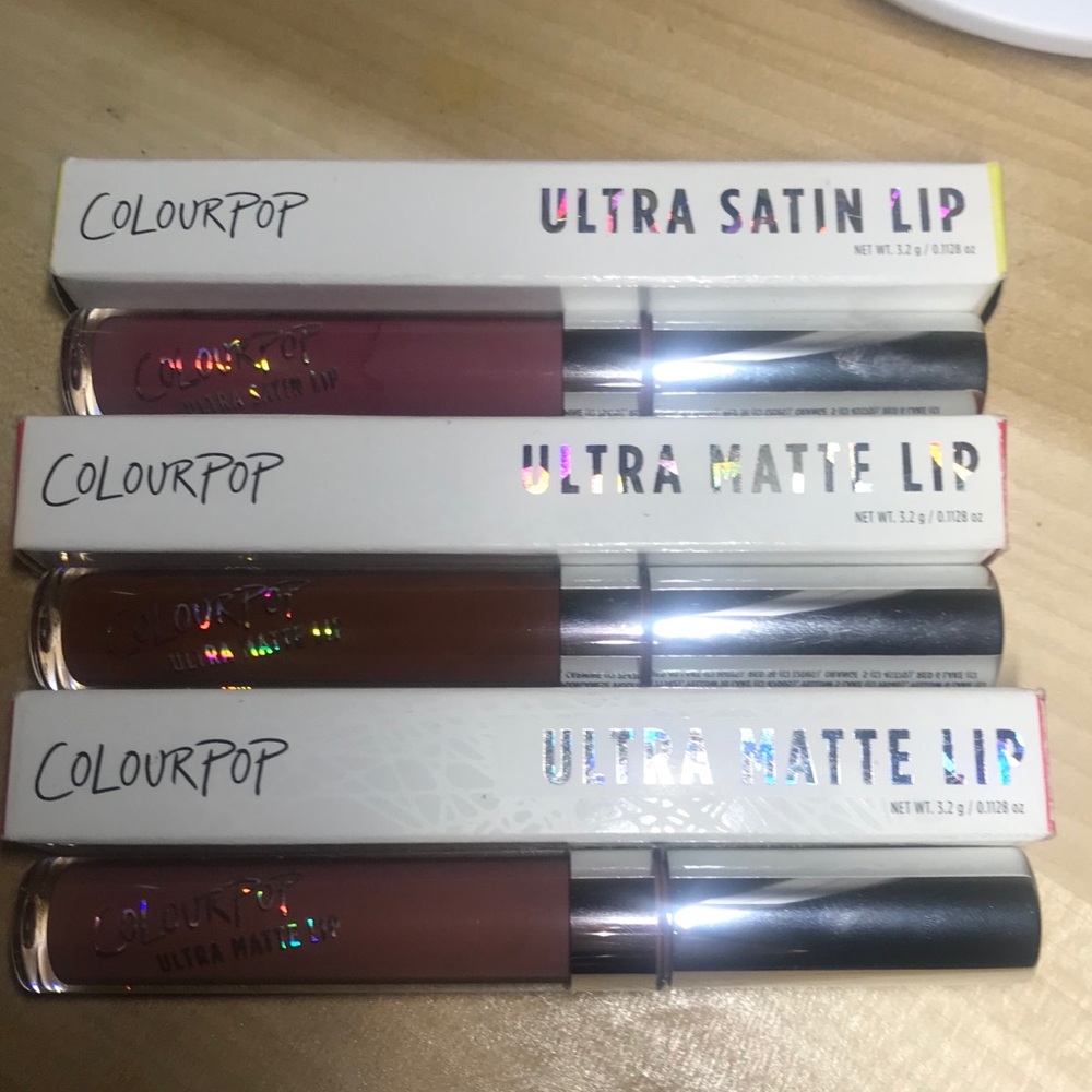 3 colourpop liquid lipsticks